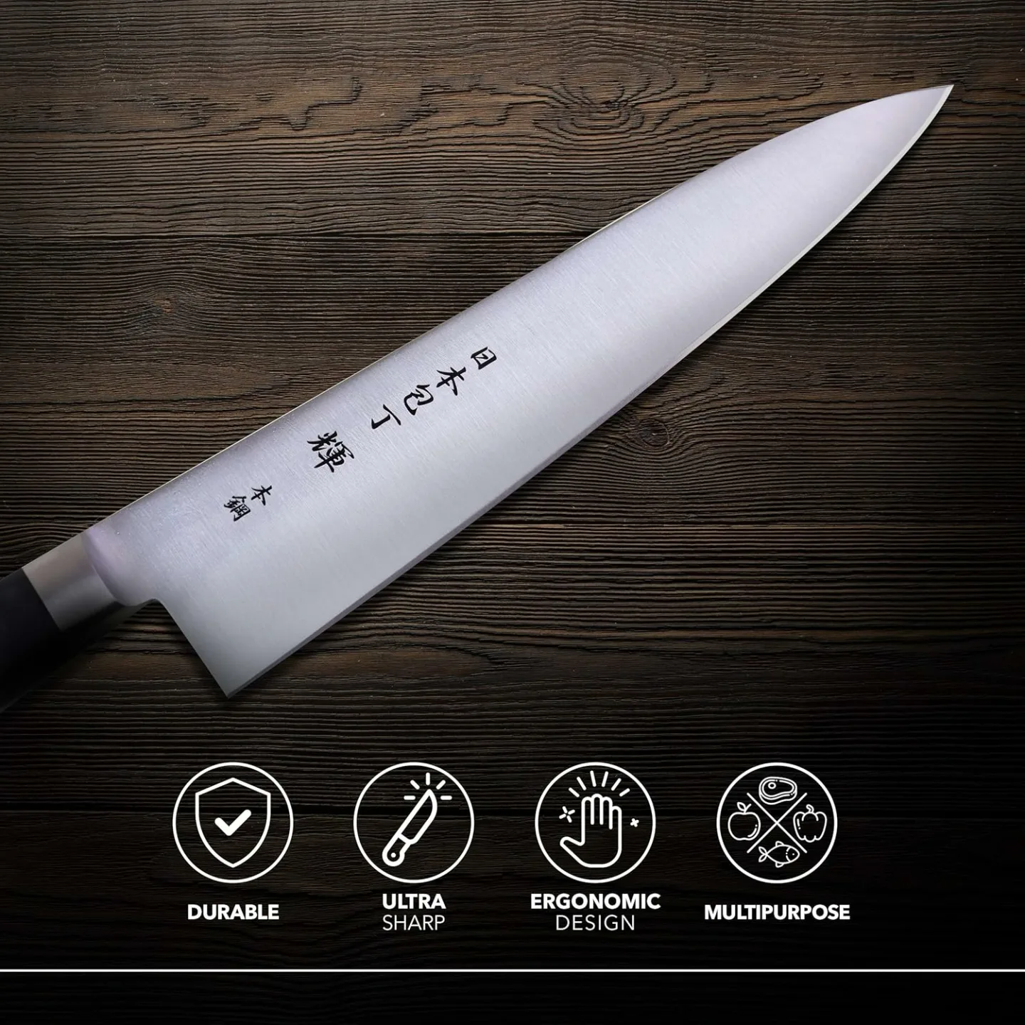 Kagayaki CarboNext 7" Chef's Knife - Ergonomic Design