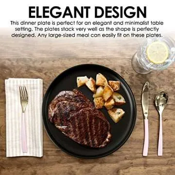 Black Ceramic Stoneware Dinner Plate Set of 4, Handmade