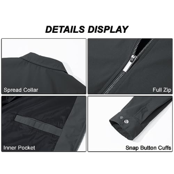 Stylish MAGCOMSEN Men's Lightweight Windbreaker Jacket