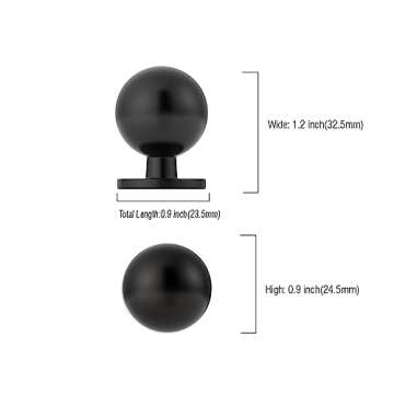 Asidrama 10 Pack Matte Black Kitchen Cabinet Knobs, Cabinet Knobs Kitchen Cabinet Hardware for Cupbo...