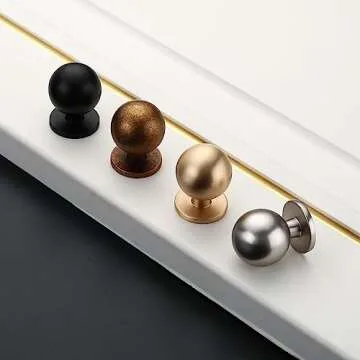 Asidrama 10 Pack Matte Black Kitchen Cabinet Knobs, Cabinet Knobs Kitchen Cabinet Hardware for Cupboard Drawer Knobs Dresser Knobs