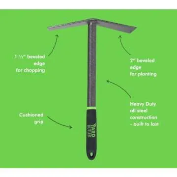 Yard Butler Terra Mattock - Ergonomic & Durable Lawn Care Tool - Essential Garden Cultivator for Wee...