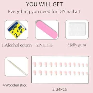 WAFOLOZE Nails Press ons,White Ombre Short Square Press on Nails Fake Nails Glossy Acrylic Artificial Nails Stick on Nails for Women 24Pc
