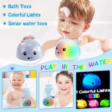 ZHENDUO Light Up Bath Toy for Toddlers and Kids