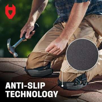 NoCry Non-Slip Knee Pads with Comfort Foam for All Users