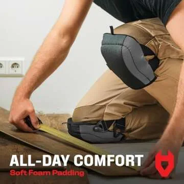 NoCry Non-Slip Knee Pads with Comfort Foam for All Users