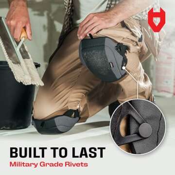 NoCry Non-Slip Knee Pads with Comfort Foam for All Users