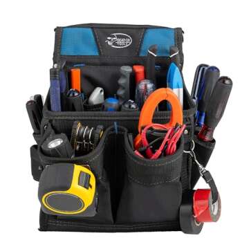Dead On Tools HDP222496 Pro Electricians Professional Pouch, Black|black
