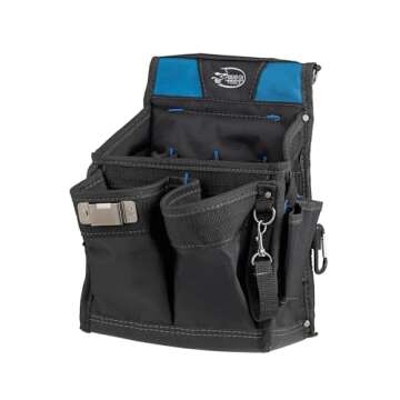 Dead On Tools HDP222496 Pro Electricians Professional Pouch, Black|black