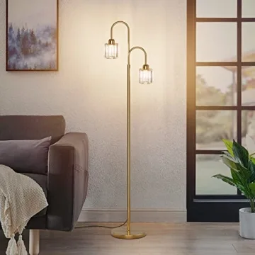Elegant Ralbay Crystal Gold Floor Lamp for Every Room