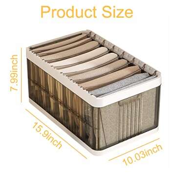 XIYAO 3 Pack Stackable Plastic Storage Bins with Lids - 20 Qt Foldable Cube Organizers