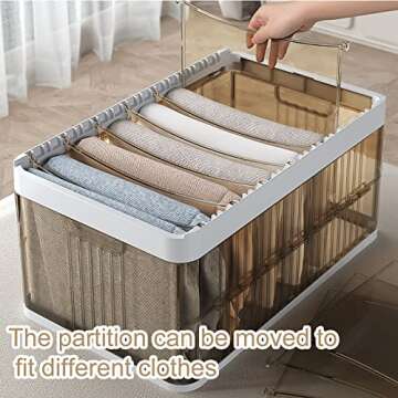 XIYAO Stackable Plastic Storage Bins with Lids, 20 Qt