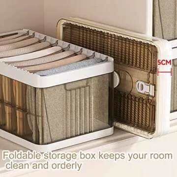 XIYAO Stackable Plastic Storage Bins with Lids, 20 Qt