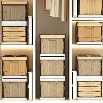 XIYAO Stackable Plastic Storage Bins with Lids, 20 Qt