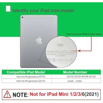 SUPLIK Kids Case for iPad Mini 4/5 (7.9"), Built-in Screen Protector Durable Shockproof Protective C...