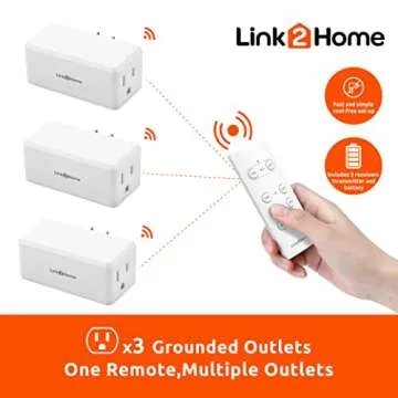 Link2Home Wireless Remote Control Outlet Light Switch