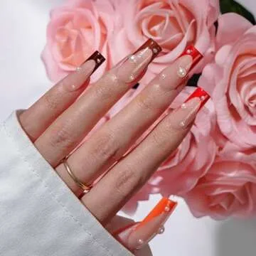 BTArtboxnails XCOATTIPS Press on Nails - Elegant French Tips for Easy Application