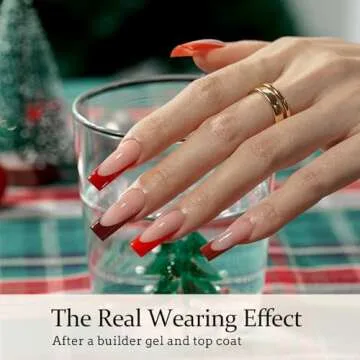 BTArtboxnails XCOATTIPS French Tip Press On Nails - Stylish Design