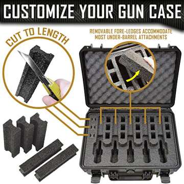 5 Pistol 18 Magazine DORO Gun Case - Waterproof Tactical Holder