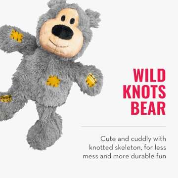 KONG Classic & Wild Knots Bear Combo Pack - Unique & Fun Dog Toys for Hours of Play - Classic Toy Can Be Stuffed with Dog Treats - for Small Dogs