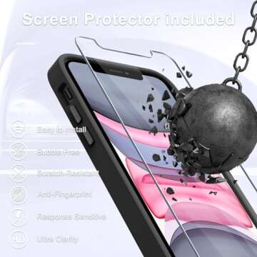 Stylish Shockproof iPhone 12 Case with Screen Protector