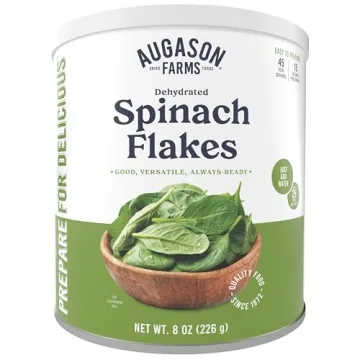 Augason Farms Dehydrated Spinach Flakes Can - A Versatile Emergency and Everyday Food