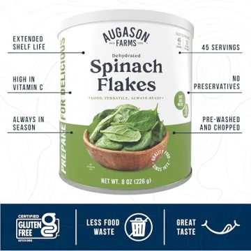 Augason Farms Spinach Flakes: Emergency Food Supply, 45 Servings