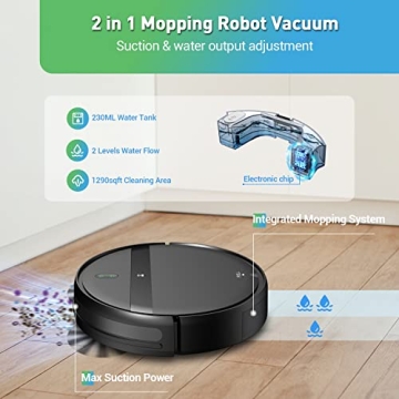 MANVINS Robot Vacuum & Mop Combo - Smart & Efficient Cleaning