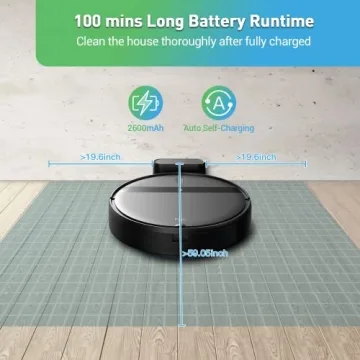 MANVINS Robot Vacuum & Mop Combo - Smart & Efficient Cleaning