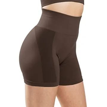 Jetjoy Women's High Waisted Scrunch Yoga Shorts for Summer