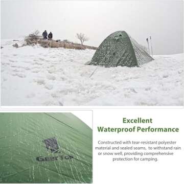 GEERTOP Lightweight 2 Person Backpacking Tent 4 Season Double Layer Waterproof Cold Weather Tent for...