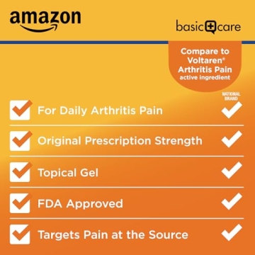 Amazon Basic Care Arthritis Pain Gel 1% Diclofenac 5.29 Oz