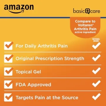 Amazon Basic Care Arthritis Pain Gel 1% Diclofenac 5.29 Oz