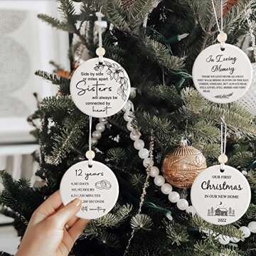 12th Anniversary Ornament - Celebrate 12 Years Together