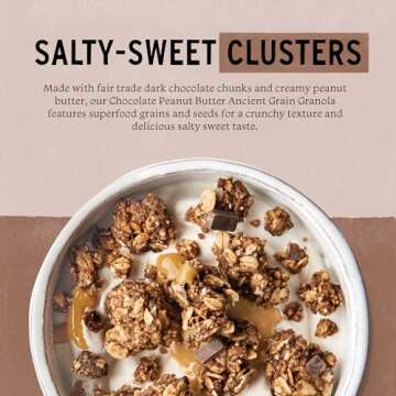Purely Elizabeth, Chocolate Peanut Butter, Ancient Grain Granola, Gluten-Free, Non-GMO (10oz Bag)