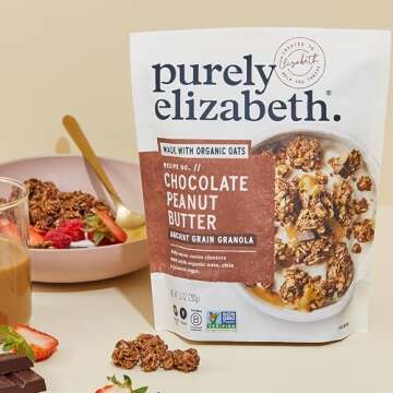 Purely Elizabeth, Chocolate Peanut Butter, Ancient Grain Granola, Gluten-Free, Non-GMO (10oz Bag)