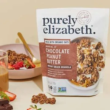 Purely Elizabeth, Chocolate Peanut Butter, Ancient Grain Granola, Gluten-Free, Non-GMO (10oz Bag)