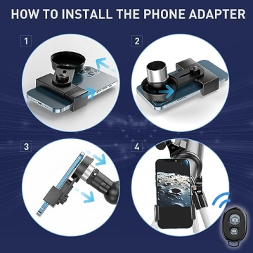 High-Powered 80mm Portable Telescope for Beginners and Kids