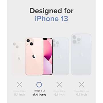 Ringke Fusion Design Compatible with iPhone 13 Case, Transparent Hard Back with Floral Girls Women D...