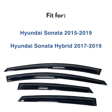 IG Window Visor for Hyundai Sonata 2015-2019 - Durable Rain Guard and Vent Deflector