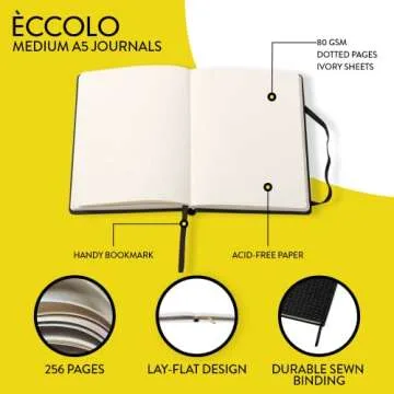 Eccolo Medium Dotted Journal - Stylish Writing Companion