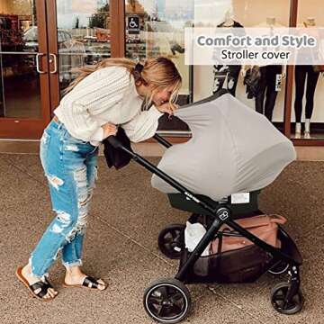 Metplus Car Seat Covers for Babies - Nursing Cover, Breathable Breastfeeding Cover, Multi-Functional Carseat Canopy and Stroller Cover for Boys and Girls - Perfect Baby Gift