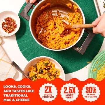 BANZA Chickpea Mac and Cheese, Elbows and Classic Cheddar - Gluten Free Healthy Mac and Cheese, High Protein, Lower Carb and Non-GMO, Elbows with Classic Cheddar,5.5 Ounce (Pack of 6)