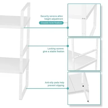 WEJIPP Adjustable Expandable Cabinet Shelf for Organization