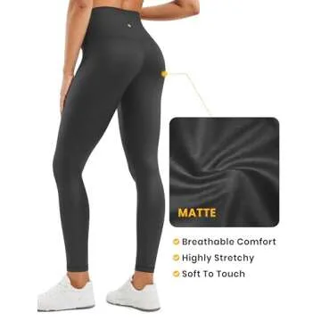 CRZ YOGA Butterluxe Matte Faux Leather Leggings for Women 28" - High Waisted Stretch Ankle Leather Pants Pleather Tights Black Foil Pattern Medium