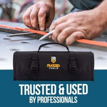 Durable 32 Pocket Tool Roll Organizer for All Professions