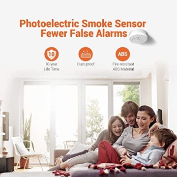 Jemay Smoke Detector with Photoelectric Technology