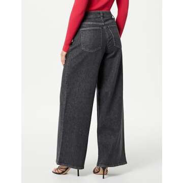 The Drop Women's Frida Relaxed Fit Jeans, Faded Carbon, 35, Plus Size