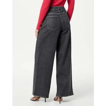 The Drop Women's Frida Relaxed Fit Jeans, Faded Carbon, 35, Plus Size