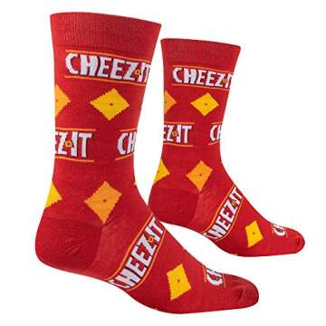 Crazy Socks - Fun Unisex Cheez-It Crew Socks - Unique Gifts